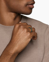 Armory® Band Ring in Black Titanium with Tsavorites, 6.2mm